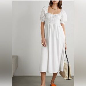 Faithfull the Brand white puff sleeve dress XS GUC